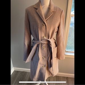 Tan wool coat size M